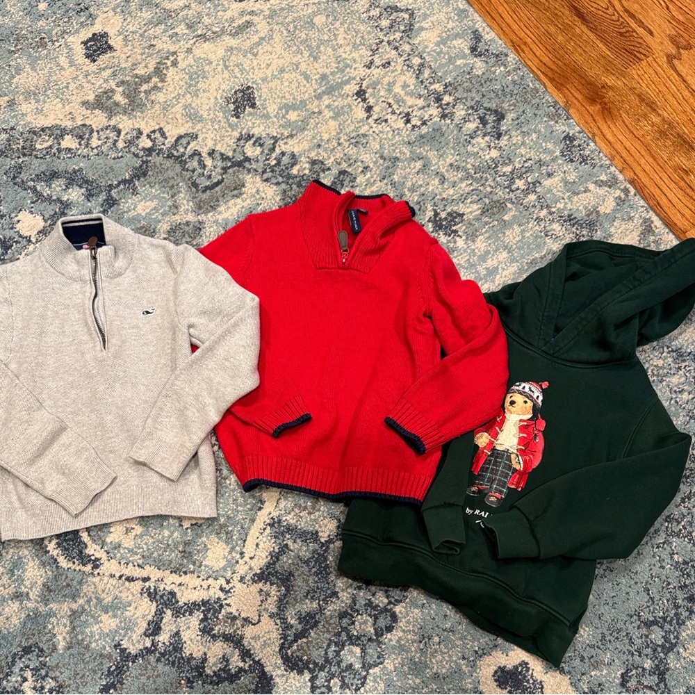 Boys pullover sweaters size 6 Ralph Lauren vineyard vines